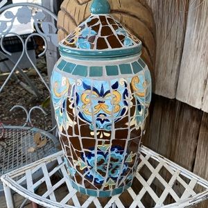 Mosaic Tile Pottery Urn